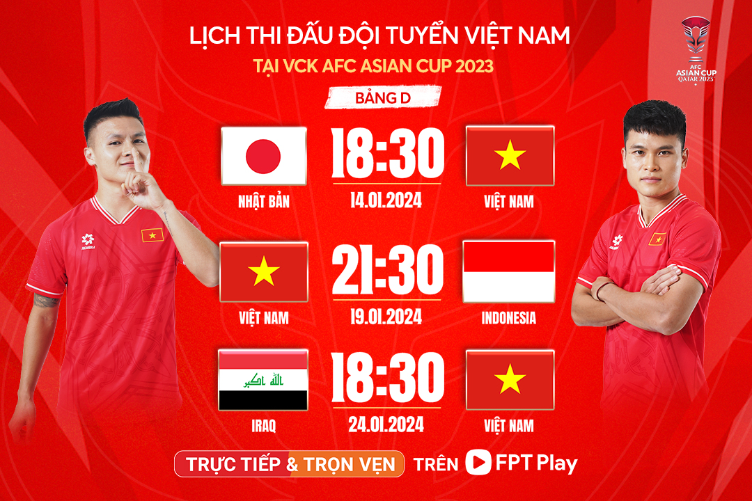 Trực Tiếp VCK AFC Asian Cup 2023