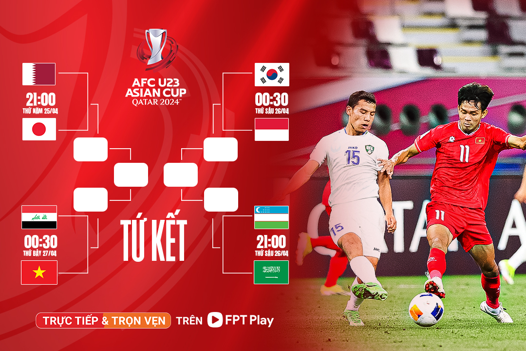 Trực tiếp U23 Iraq - U23 Việt Nam